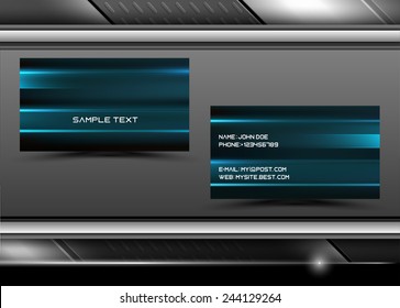 Vector abstract creative business cards (set template) 
