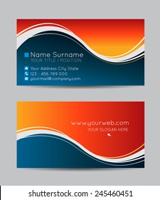Vector abstract creative business cards