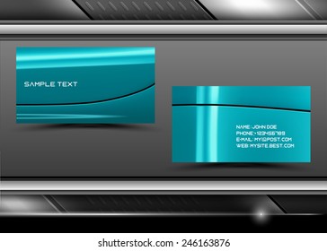 Vector abstract creative business cards (set template) 