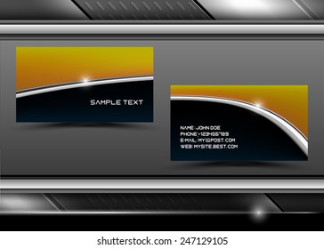 Vector abstract creative business cards (set template) 