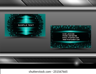 Vector abstract creative business cards (set template) 