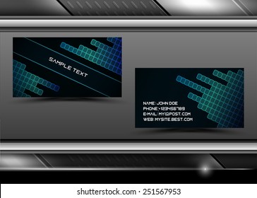 Vector abstract creative business cards (set template) 