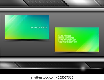 Vector abstract creative business cards (set template) 