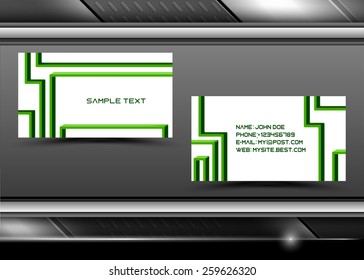 Vector abstract creative business cards (set template) 