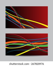 Vector abstract creative business cards