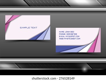 Vector abstract creative business cards (set template) 