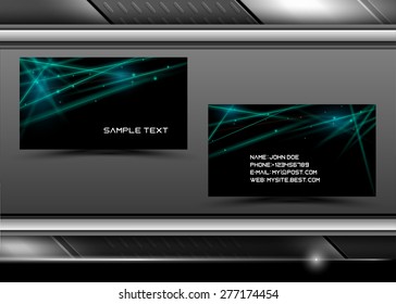 Vector abstract creative business cards (set template) 
