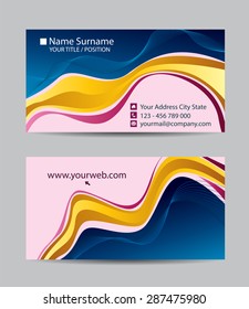 Vector abstract creative business cards