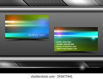 Vector abstract creative business cards (set template) 