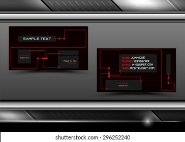 Vector abstract creative business cards (set template)