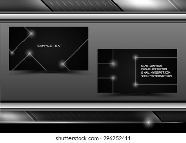 Vector abstract creative business cards (set template)