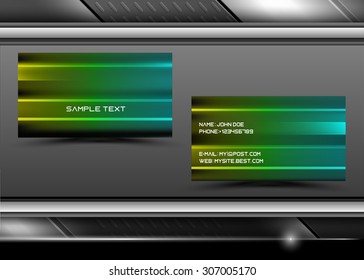 Vector abstract creative business cards (set template) 