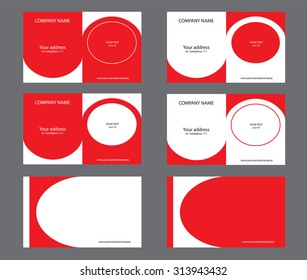 Vector abstract creative business cards. Set template