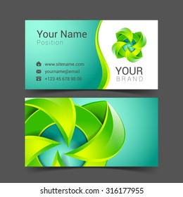 Vector abstract creative business cards set template.