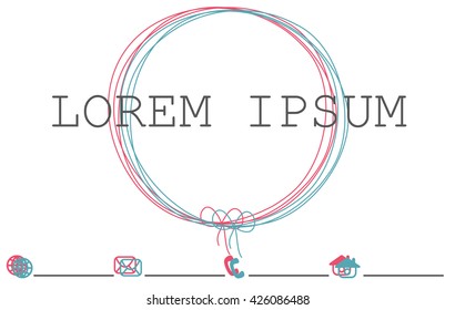 Vector abstract creative business cards (set template)