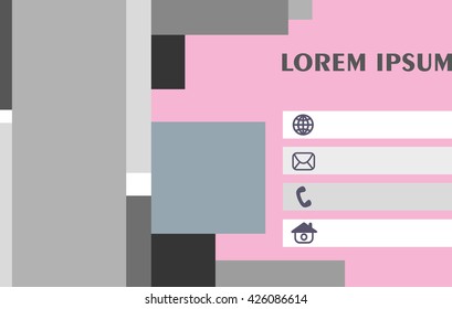 Vector abstract creative business cards (set template)