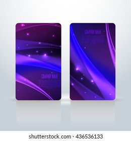 Vector abstract creative business cards (set template)