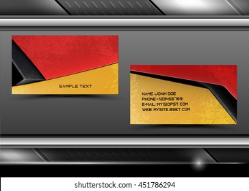 Vector abstract creative business cards with grunge texture (set template)