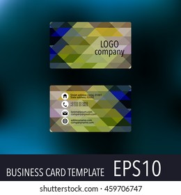 Vector abstract creative business cards. Set template
