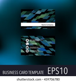Vector abstract creative business cards. Set template