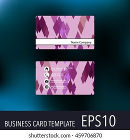 Vector abstract creative business cards. Set template