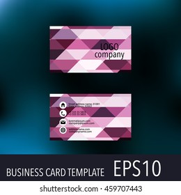 Vector abstract creative business cards. Set template