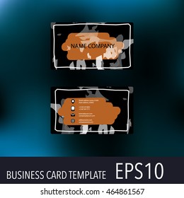 Vector abstract creative business cards. Set template