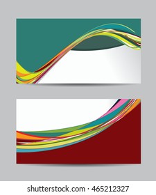 Vector abstract creative business cards
