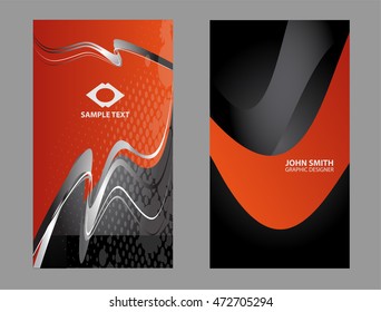 Vector abstract creative business cards (set template)

