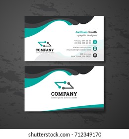 Tarjetas de visita creativas abstractas de vectores