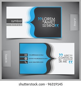 Vector abstract creative business cards (set template)