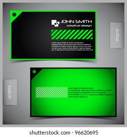 Vector abstract creative business cards (set template)