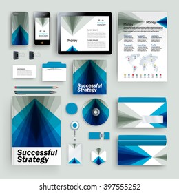 Vector abstract creative business template (set for business artworks)