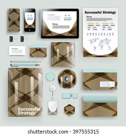 Vector abstract creative business template (set for business artworks)