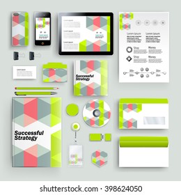 Vector abstract creative business template (set for business artworks)