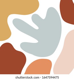 Vector abstract creative leaves background in minimal trendy style with copy space for text. Design templates for social media stories. Simple and stylish.