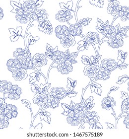 Vector abstract, creative linear  florals pattern/ Large daisies Seamless Print / Big fall winter water colour floral endless Background/ Modern retro Abstract Flowers design