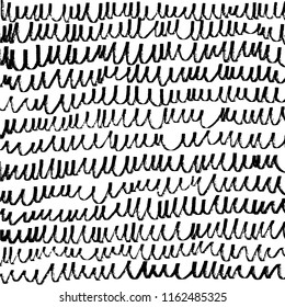 Vector abstract creative pattern with brush lines. Universal trendy print for fabrics and other
