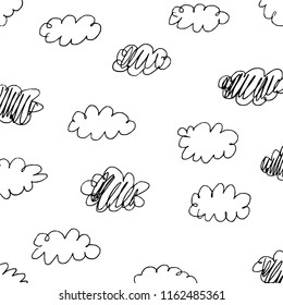 Vector abstract creative pattern with brush strokes. Universal trendy print for fabrics and other