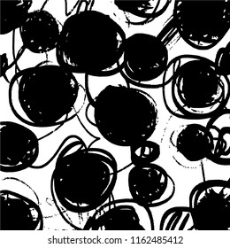 Vector abstract creative pattern with brush strokes. Universal trendy print for fabrics and other