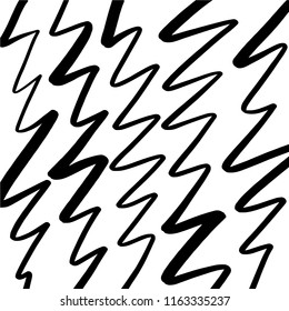 Vector abstract creative pattern with brush lines. Universal trendy print for fabrics and other