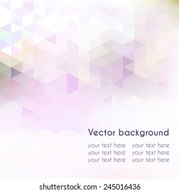 Vector Abstract Creative Triangle Background for Web and Devices 