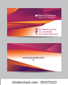 Vector abstract creative triangle business cards