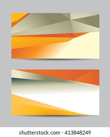 Vector abstract creative triangle business cards