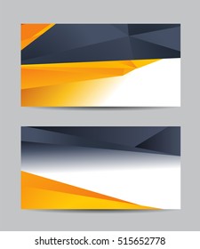 Vector abstract creative triangle business cards