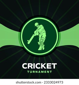 Vector abstract cricket tournament sports background.