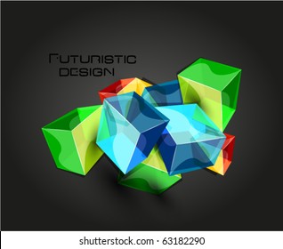 Vector abstract cube background