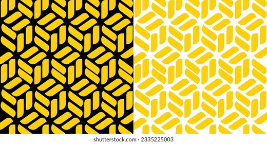 Diseño de patrones de oro sin fisuras vectorial de cubo abstracto vectorial. impresionante para el diseño clásico de productos, tela, fondos