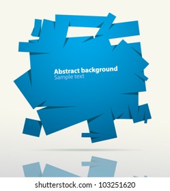 Vector  abstract cubist banner 3