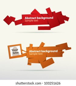 Vector  abstract cubist banner 5